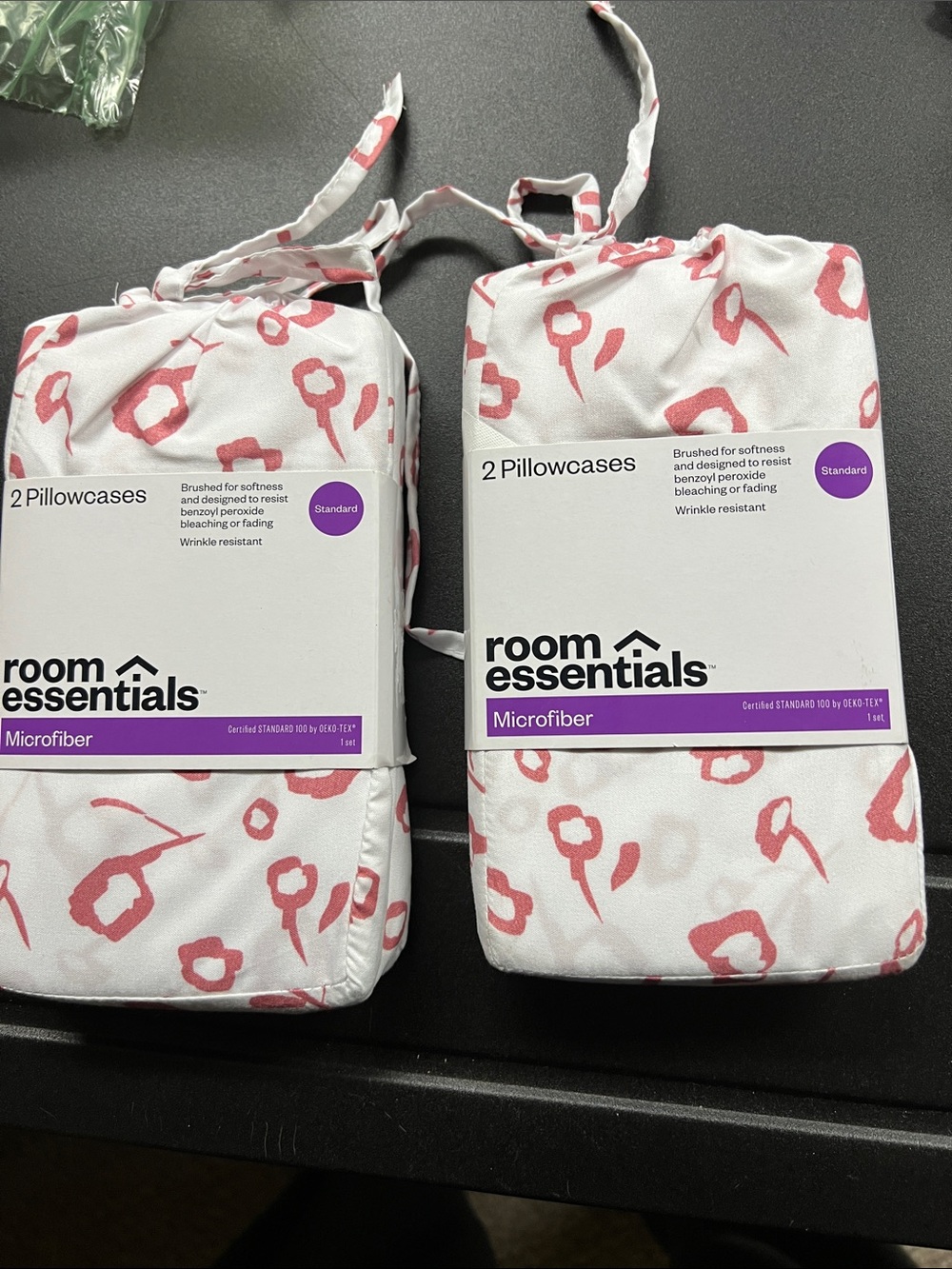 Room Essentials Pink and White Floral Microfiber Pillowcases - 2 Pack